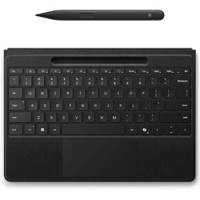 Microsoft Surface Wireless Flex Keyboard with Slim Pen for Surface Pro 11/10/9/8, Wireless Charge Pen Storage, Backlit, Alcantara Magnetic, Mechanical Keys, Copilot, Black (Renewed) in Kuwait