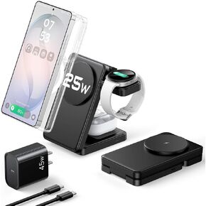 Meifigno 25W Fast 3 in 1 Magnetic Foldable Charging Station for Samsung in Saudi Arabia