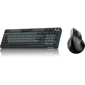 SOLAKAKA KI99 and SM520, Wireless Keyboard and Mouse Combo for Gaming (KI99 BlackBlue & SM520 Black) in Kuwait