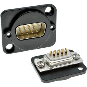 DB9 Male Panel Mount D-Sub Connector 9 Pin Solder Cup in Kuwait