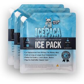 Ice Pack for Coolers, (3 Pack) High Performance, Reusable Long-Lasting Cold Pack for Lunch Boxes, Camping, Travel, & Boating – Non-Toxic, Leakproof, No Watery Mess in Kuwait