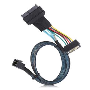 SAS Cable SFF8643 to SFF8639 15P Power Line Mini Server Connector Adapter with Power 15P This Designed SAS 12GB S Mini U 2 Plug SFF 8639 CableHard Disc Data CableSA in Kuwait