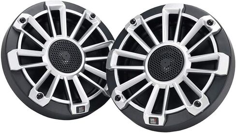 MB Quart NP1-116 Nautic Premium Outdoor Waterproof 6.5 Inch Coaxial Marine Speaker Pair with 3 Removable Grill Color Options, Black in Kuwait