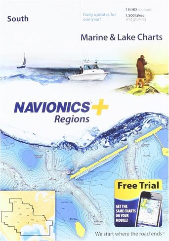 Navionics Plus Regions South Marine and Lake Charts on SD/MSD in Kuwait