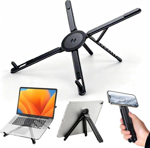 4-in-1 Portable Laptop Stand, Magnetic Tablet Phone Holder Mount in Saudi Arabia