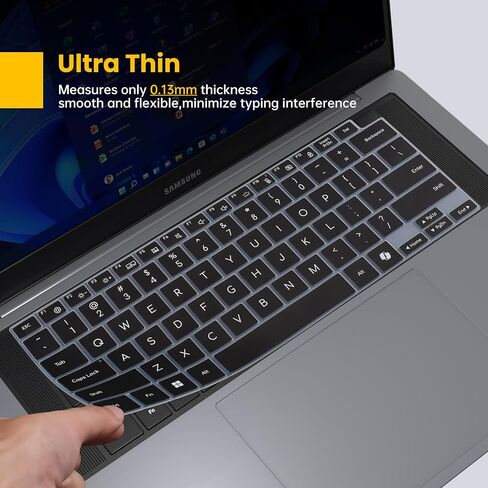 Keyboard Cover Skin for 2026 Samsung Galaxy Book 6 NP944XJG NP744BJG 14", Galaxy Book6 Pro/Ultra 14 & 16 inch NP944XJG NP964XJG NP964UJG Laptop Keyboard Protector(Not Fit GalaxyBook 5/4/3), Black in Kuwait