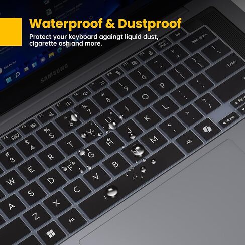Keyboard Cover Skin for 2026 Samsung Galaxy Book 6 NP944XJG NP744BJG 14", Galaxy Book6 Pro/Ultra 14 & 16 inch NP944XJG NP964XJG NP964UJG Laptop Keyboard Protector(Not Fit GalaxyBook 5/4/3), Black in Kuwait