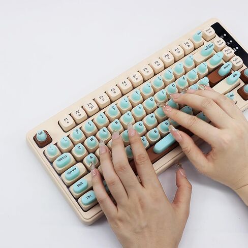 Raised Keyboard Stickers for Long Nails with Letters - Heart-Shaped Antistatic Silicone Protective Cover with Tweezers, Wet Wipes, Dry Towel & Jelly Glue, Ideal for Typing, Gaming & Nail Art (70 Pcs) in Kuwait