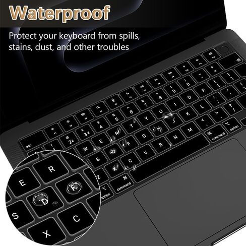 Keyboard Cover Skin for 2026 MacBook Pro 14/16 inches M5-M1 in Saudi Arabia