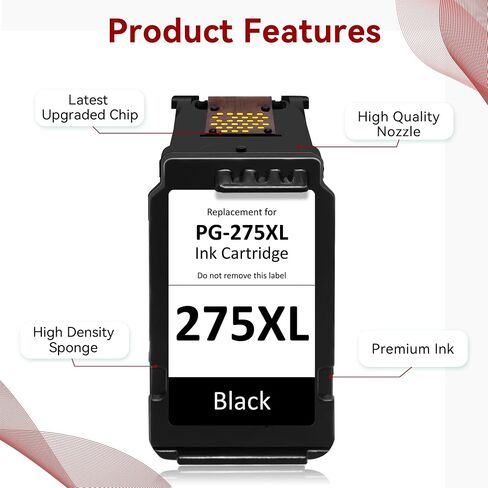 275 275XL Ink Cartridges for Canon Printers PG-275 Black Ink Cartridge Compatible with Canon PIXMA TR4720 TS3722 TS3700 TR4700 TS3522 TS3500 TR4722 TS3720 Printer, 2 Pack in Kuwait