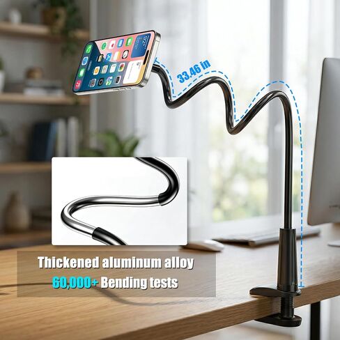 Gooseneck Phone Holder for Pop Socket Flexible Desktop Phone Stand Compatible with All Sockets Grips in Kuwait