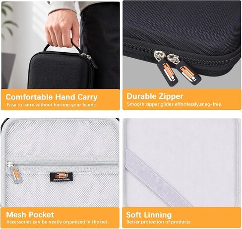 Shockproof EVA Carry Case Compatible with Amicool/ORIGBELIE/ASUS ZenDrive/GODBPNYMU/ORIGBELIE/Dell External CD/DVD Drive, Portable Protective Hard Drive Storage Pouch Bag (Only Case) in Kuwait