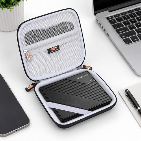 Shockproof EVA Carry Case Compatible with Amicool/ORIGBELIE/ASUS ZenDrive/GODBPNYMU/ORIGBELIE/Dell External CD/DVD Drive, Portable Protective Hard Drive Storage Pouch Bag (Only Case) in Kuwait