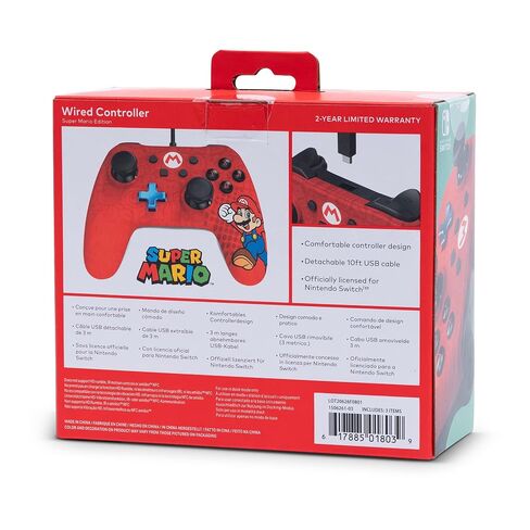 PowerA Wired Controller for Nintendo Switch - Mario, Gamepad, Game controller, Wired controller, Officially licensed in Kuwait