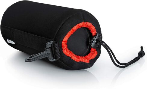 Medium Neoprene Lens Bag Protective Water and Weather Resistant Shock Drop and Scratch Armor Pouch Sleeve Case with Plush Interior, Black in Saudi Arabia