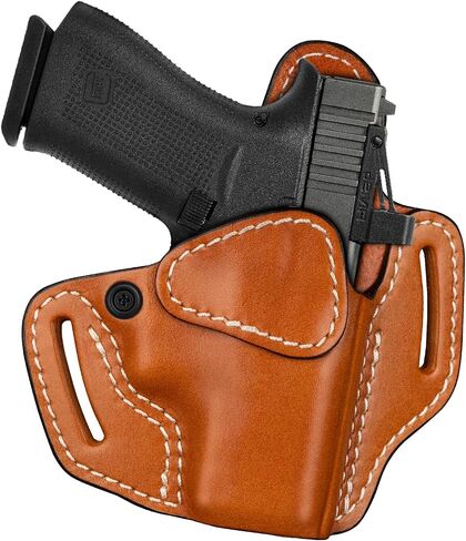 Leather Pancake Holster for Glock 43/43X & G43X MOS, Optics Ready, 2 Slot in Kuwait