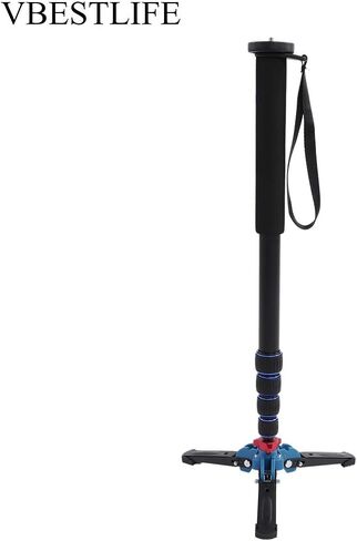 Aluminium Alloy Telescopic Monopod Tripod with Stable Base for Cameras, Load Capacity 5 kg, Adjustable Length for Photography Lovers, Black in Kuwait