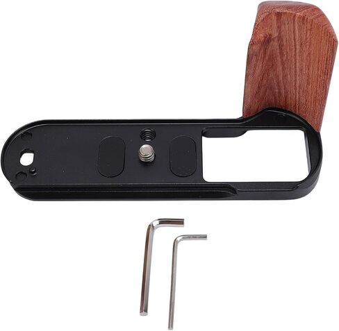 Camera L Shape Handle with Strong Aluminum Alloy Frame for X-T50 Camera, Wooden Handle for Comfortable Grip in Kuwait