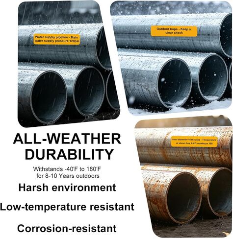 Compatible with M21-750-595-YL 0.75" W 21' L All-Weather Vinyl Label -Black on Yellow-for Indoor/Outdoor, Work with BMP21-PLUS, BMP21-LAB0, M210, M211, M210-LAB Label Printer, (2-Pack) in Kuwait