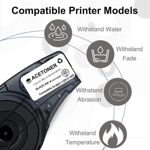 Compatible for M21-125-C-342 Heat Shrink Tubing Label Tape in Saudi Arabia