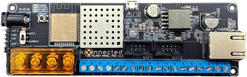 12-Zone Wired Smart Alarm Panel - Konnected Alarm Panel Pro (Board Only) - Make Wired Alarm System Smart - SmartThings, Alexa - No Batteries - No Monthly Subscription - Wi-Fi - Ethernet - PoE in Kuwait