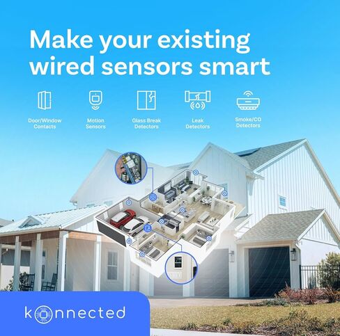 12-Zone Wired Smart Alarm Panel - Konnected Alarm Panel Pro (Board Only) - Make Wired Alarm System Smart - SmartThings, Alexa - No Batteries - No Monthly Subscription - Wi-Fi - Ethernet - PoE in Kuwait