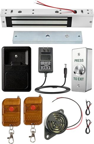 WiFi Tuya Smart Door Access Control System Kit, App Remote Unlock, 280KG (600lbs) Holding Force Magnetic Lock, Timer & Schedule, Exit Button, Buzzer, 2 Remotes (K8S-600LBS Access Control Kit) in Kuwait