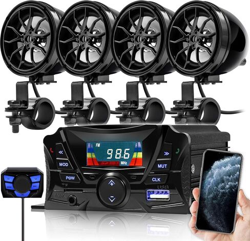 GoHawk Motorcycle Bluetooth Speakers Waterproof Motorcycle Radio in Saudi Arabia