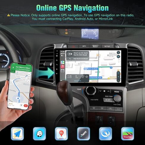 9inch Screen for Toyota Venza 2008-2016 Car Radio with Carplay Android Auto in Kuwait