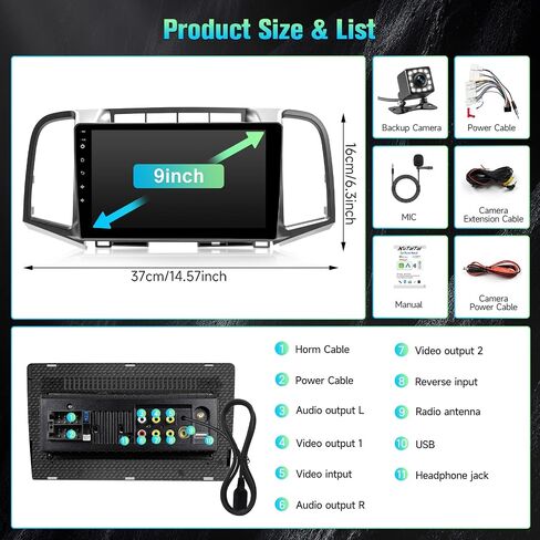 9inch Screen for Toyota Venza 2008-2016 Car Radio with Carplay Android Auto in Kuwait
