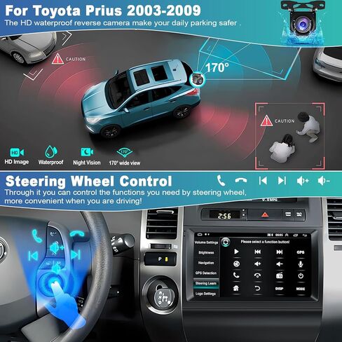 8Core Car Radio for Toyota Prius 2003-2009 Wireless Carplay Android in Kuwait