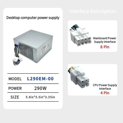 New 290W Replacement Power Supply for Dell L290EM-00 H290AM-00 AC290AM-00 Optiplex 3020 7020 9020 MT in Kuwait
