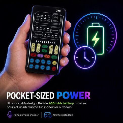 Portable Voice Changer for Gaming|Bluetooth 5.1 & 80 Voice Effects in Saudi Arabia