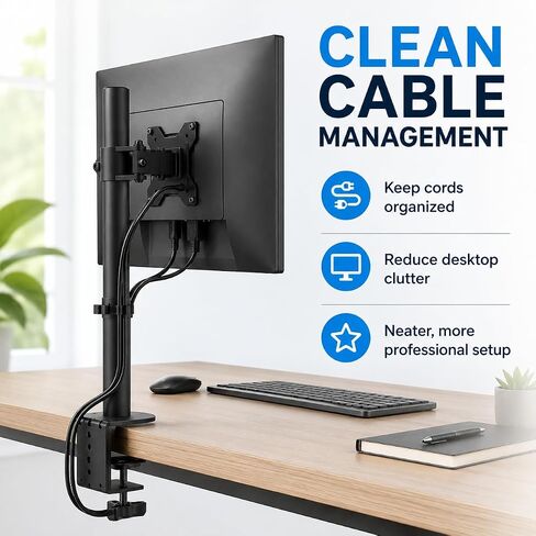 Height Adjustable Laptop Stand for Desk, Clamp Laptop Mount Holder Desk Extender, Universal Laptop Stands Desk Accessories, Soporte para Laptop for Office Bed in Kuwait