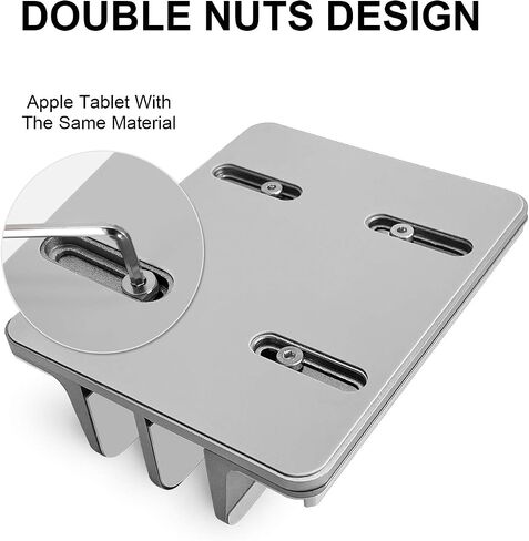 Vertical Laptop Stand [2021 ver.],ULBRE Double Adjustable 4 Slot Desktop MacBook Stand Holder Dock Compatible with All MacBook Chromebook Surface Dell iPad Pro Up to 17.5 Inches (Gray) in Kuwait