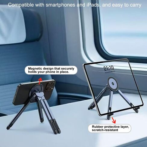 Adjustable Laptop Stand for Desk,Portable Metal Laptop Riser,Ergonomic Foldable Computer Stand,Lightweight Easy Storage,Collaborative Work,Compatible with MacBook/Dell/HP/Lenovo/Laptops up to17 inches in Kuwait