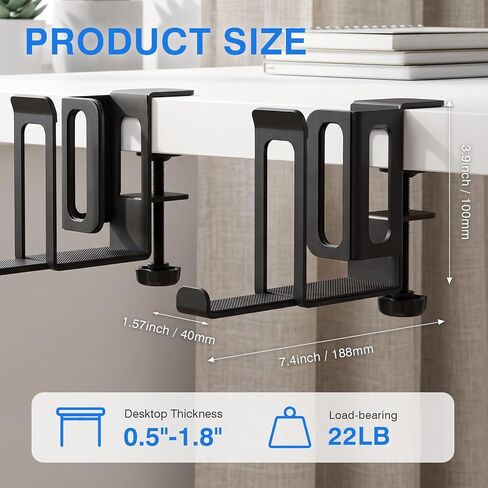 Laptop Stand Vertical, 2-Slot Under Desk Laptop Holder in Kuwait