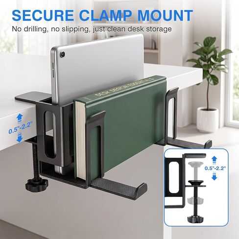 Laptop Stand Vertical, 2-Slot Under Desk Laptop Holder in Kuwait