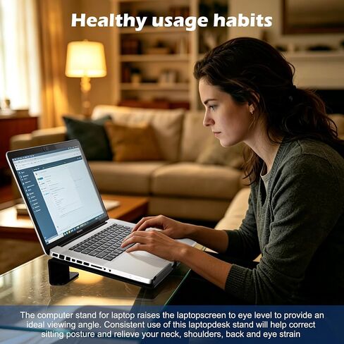 Acrylic Laptop Stand, Portable Ventilated Riser 11-17 Inch in Kuwait