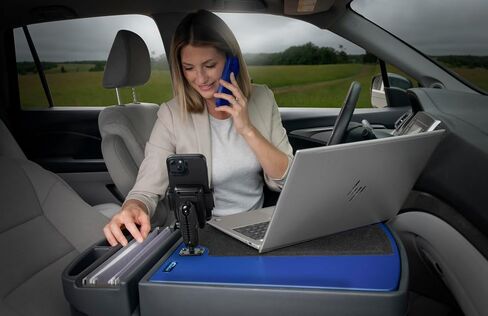 AutoExec GripMaster Car Desk for Your Vehicle Workstation and Mobile Office, Blue, with Phone Mount in Kuwait
