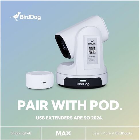 BirdDog MAX 8.29MP 4K Ultra HD NDI|HX3 HDMI/IP 12x PTZ Camera - Black in Saudi Arabia