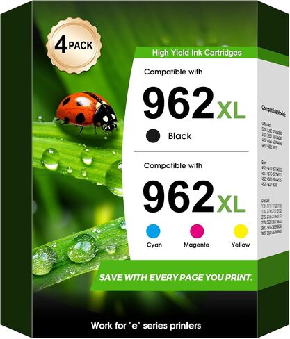 962XL Ink Cartridges Combo Pack Compatible for HP 962 XL 9015e 9010 4 Pack in Kuwait