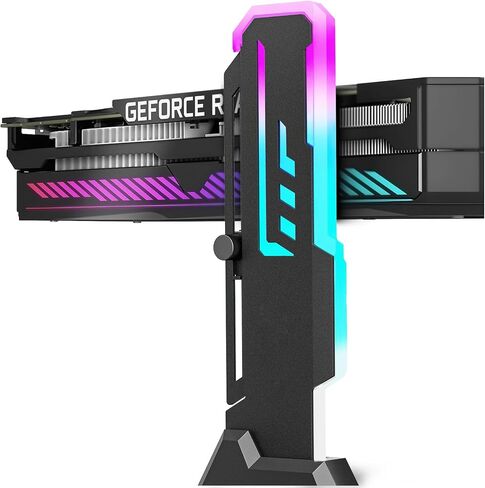 GPU Support Bracket, GSCOLER Universal GPU Anti Sag Bracket, 60-163mm Adjustable GPU Stand for Heavy-Duty Graphics Card Support, 16.8M RGB Modes GPU Brace with Magnet & Non-Slip Base for Video Cards in Kuwait