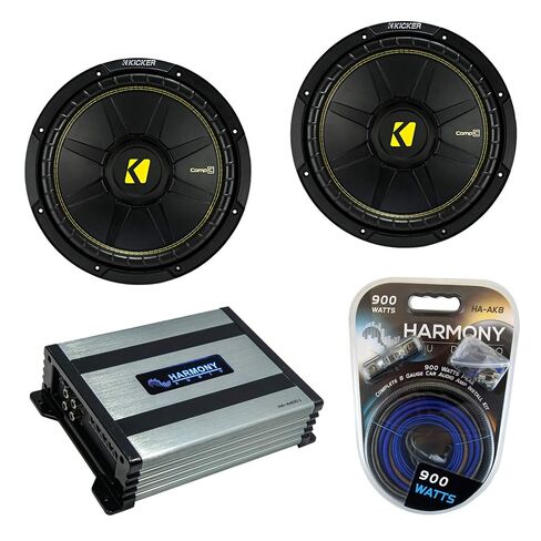 Kicker CWS12 CompC 12" Sub Pair with HA-A400.1 Amp Combo Harmony Audio in Kuwait