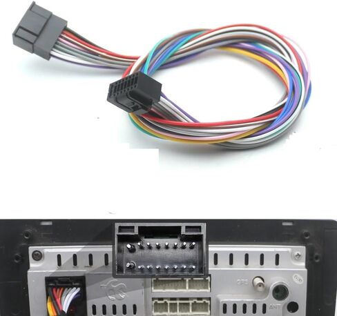 Android Navigation 16Pin Car Stereo Radio ISO Wire Harness Power Wire Extension Wire 60cm Cable for Android Player in Kuwait