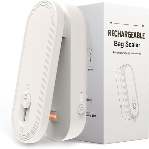 Mini Bag Sealer and Cutter, 1800mAh Rechargeable Chip Bag Sealer Handheld Heat Seal, 3 Heat Modes, Magnetic & Hanging Design, Portable Bag Sealing Machine for Heavy Duty Plastic Snack Cookie Bag in Kuwait