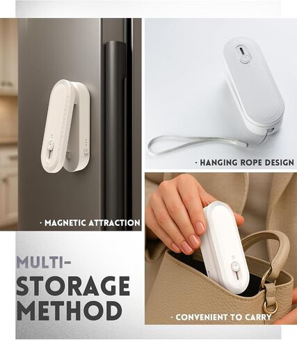 Mini Bag Sealer and Cutter, 1800mAh Rechargeable Chip Bag Sealer Handheld Heat Seal, 3 Heat Modes, Magnetic & Hanging Design, Portable Bag Sealing Machine for Heavy Duty Plastic Snack Cookie Bag in Kuwait