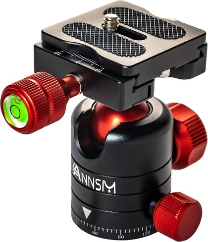 Professional Tripod Ball Head 24mm 360 Degree Swivel Panoramic Head with 38mm Width Quick Release Plate for DSLR Camera Slider Stabilizer Monopod in Kuwait