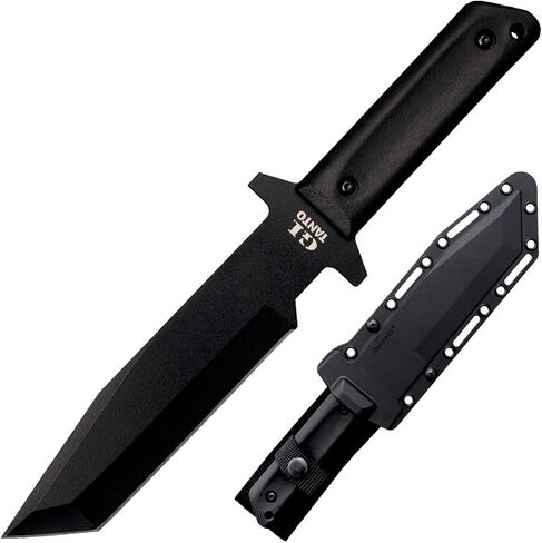 Cold Steel G.I. Tanto 7" Durable 1055 Carbon Steel Fixed Blade Tactical Outdoor Throwing Knife, 5" Handle w/ Polypropylene Scales, Integral Quillon Guard, Resistant Secure-Ex Sheath in Kuwait
