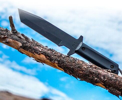 Cold Steel G.I. Tanto 7" Durable 1055 Carbon Steel Fixed Blade Tactical Outdoor Throwing Knife, 5" Handle w/ Polypropylene Scales, Integral Quillon Guard, Resistant Secure-Ex Sheath in Kuwait